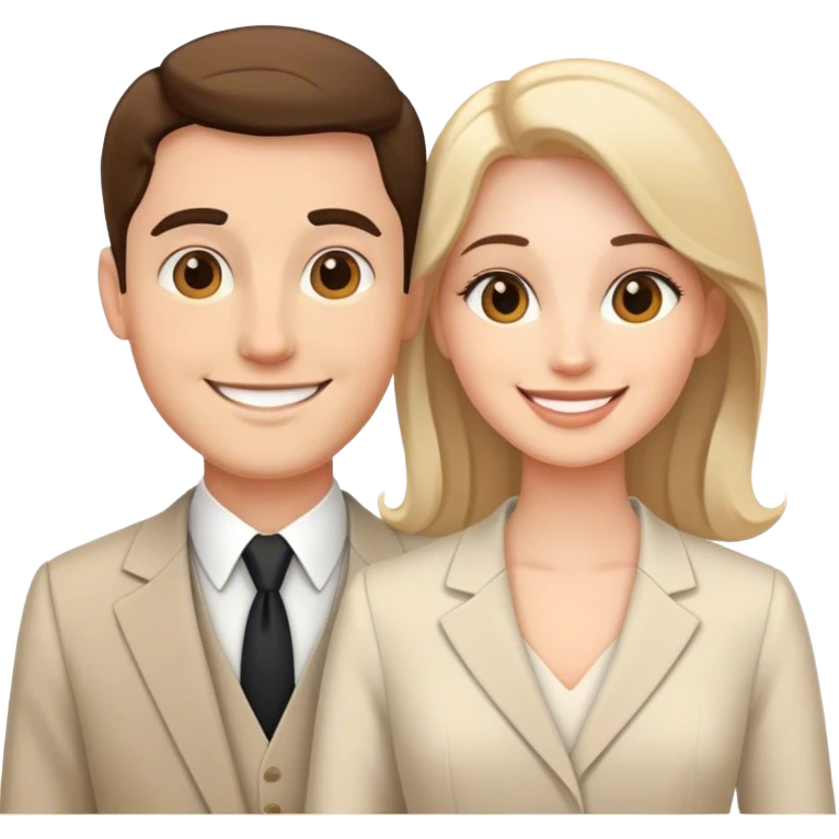 smiling couple in formal wear emoji