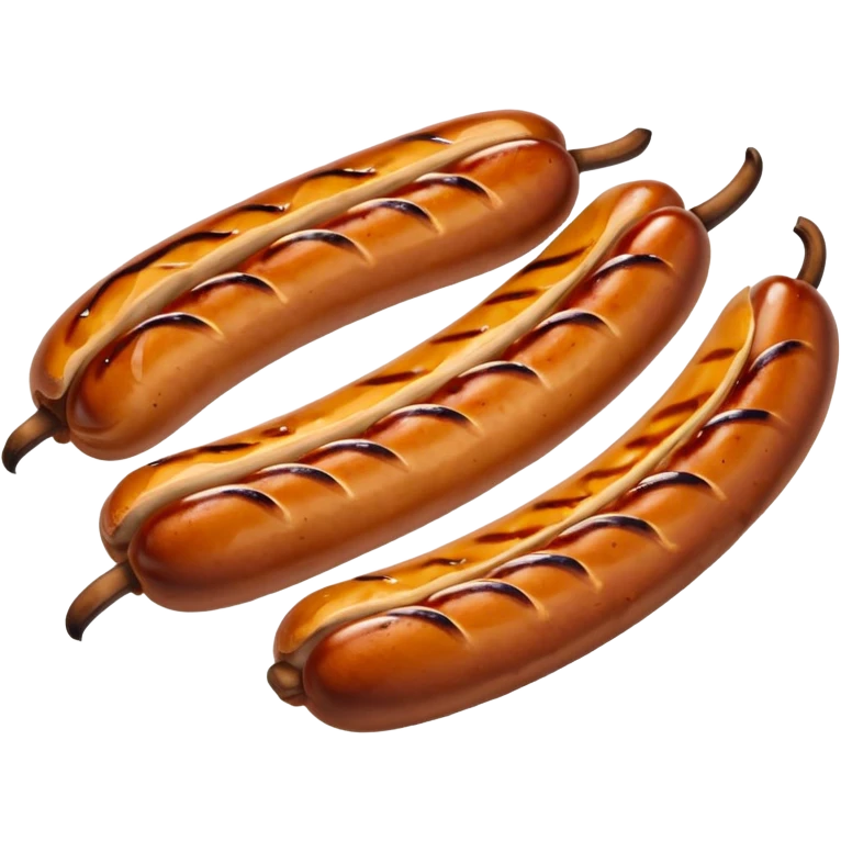 single bratwurst sausage, grilled emoji