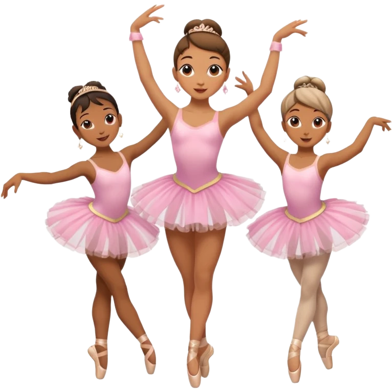 Ballerina (arabesque), street dancers. emoji