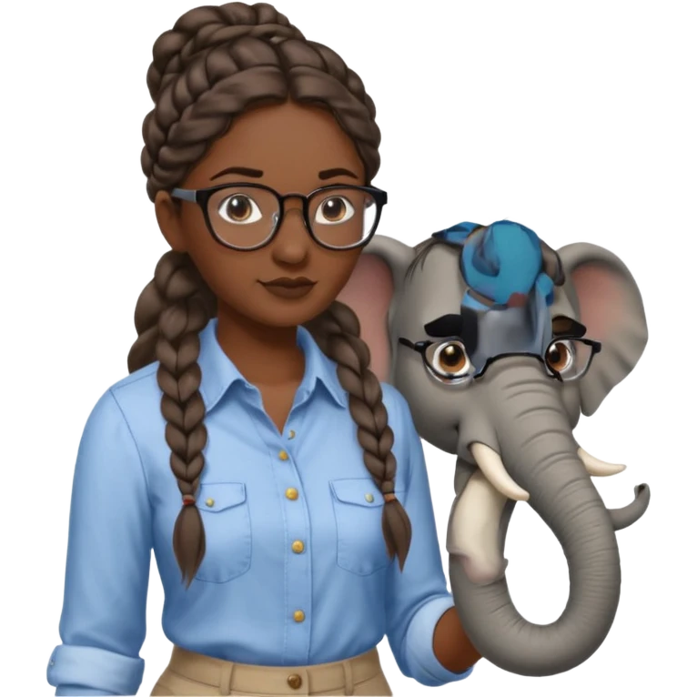 a woman elephant teaching emoji