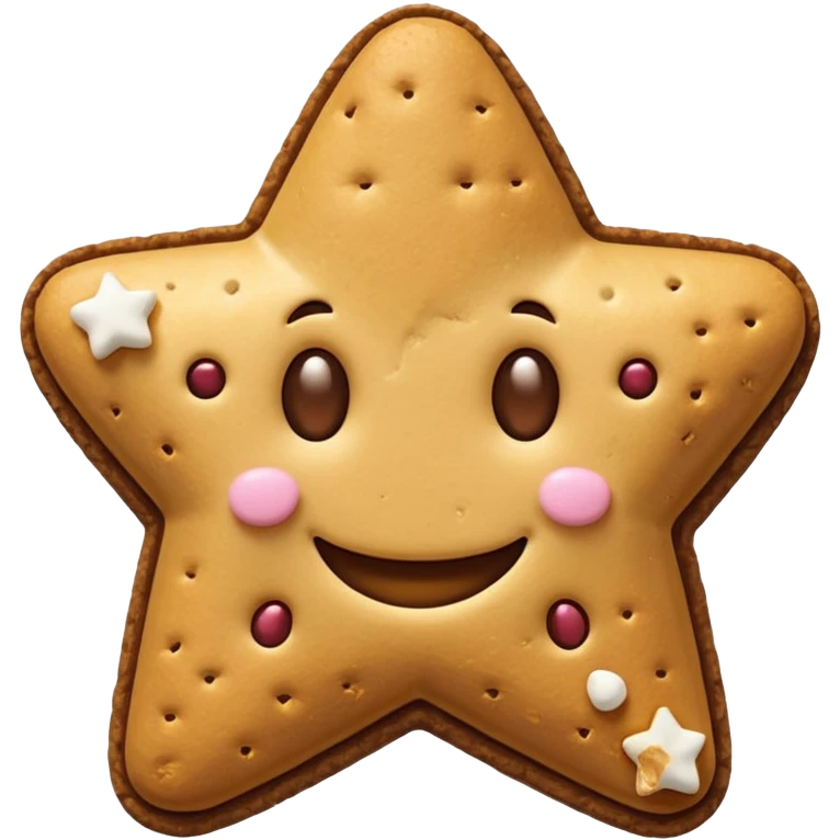 star with a smiling face, s’more inspired emoji