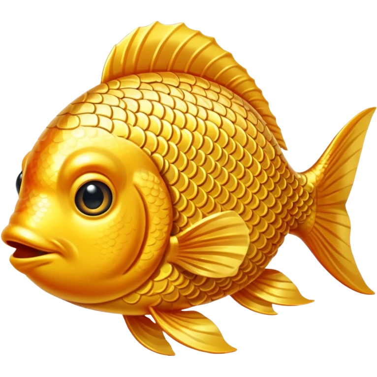 High resolution golden fish emoji