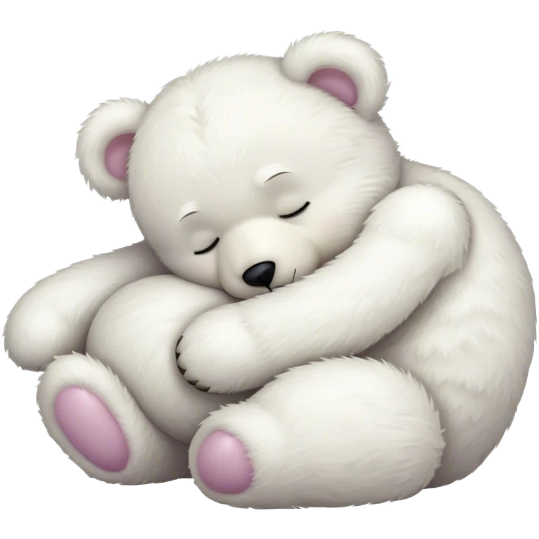 Sleeping white teddy bear  emoji