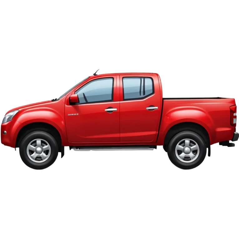 red isuzu d-max pickup truck driving  emoji