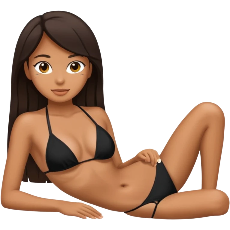 Sexy black bikini gurl emoji