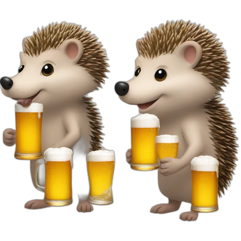 hedgehog drink beer spending bitcoin emoji