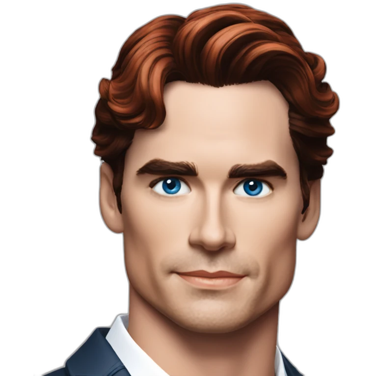 Matt bomer elegant Blue eyes flat red hair emoji