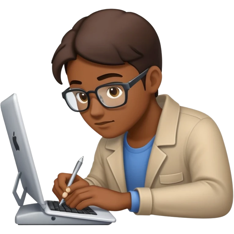 computer programmer writing code emoji