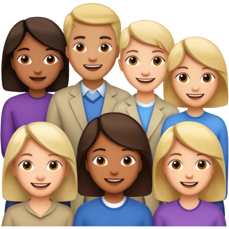 Group of person discuss emoji