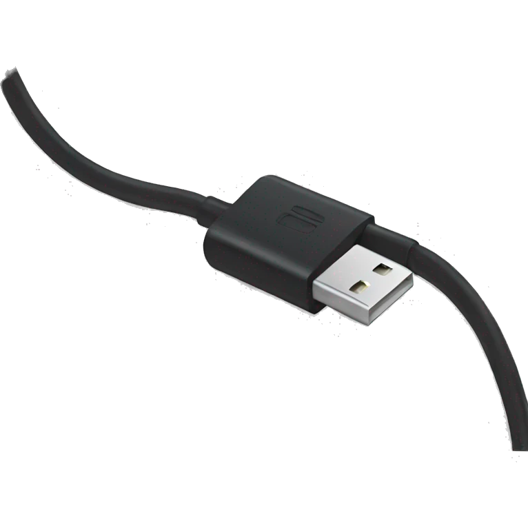 Black charging cable emoji