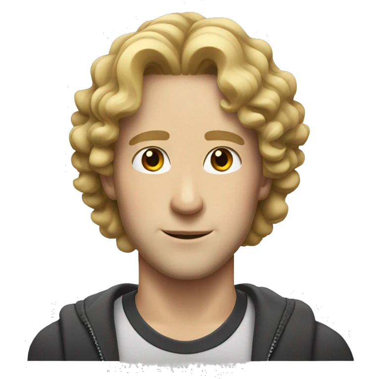 white man-black-curly-hair-middle-parting emoji