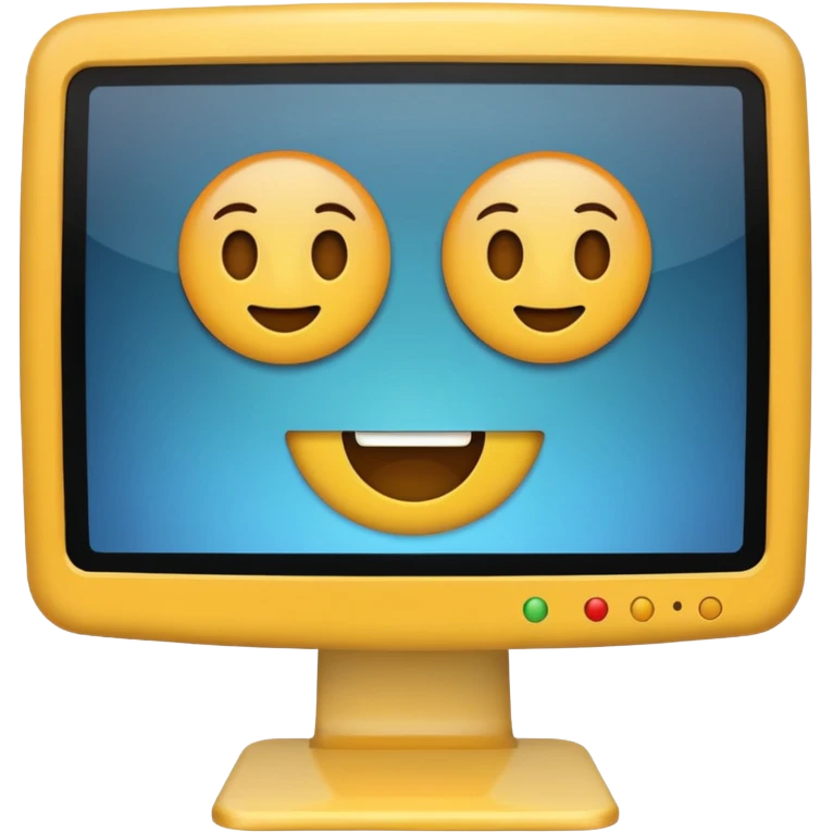 монитор с синим фоном без смайликов emoji