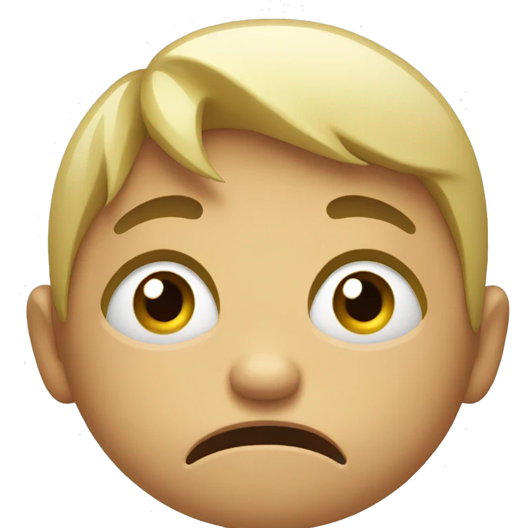 Scared with sweat coming down face emoji