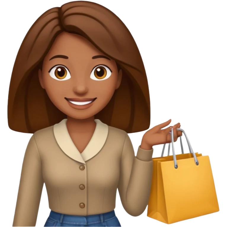 Mujer caminando haciendo compras emoji