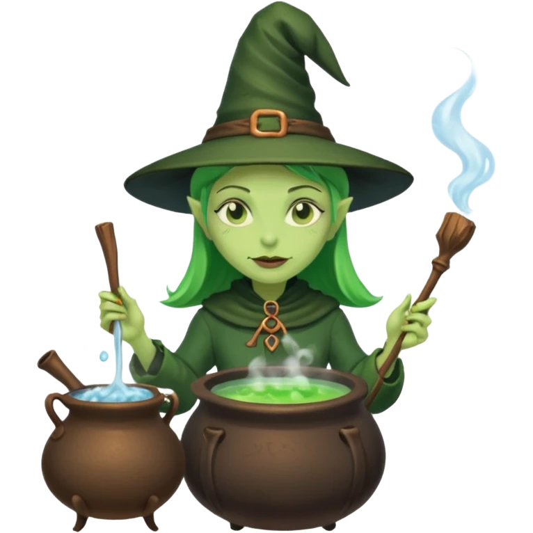 green witch cooking potion emoji