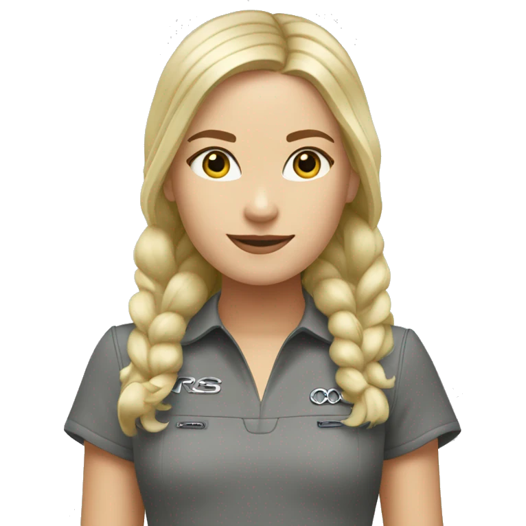 Blond Girl with Audi rs8 emoji