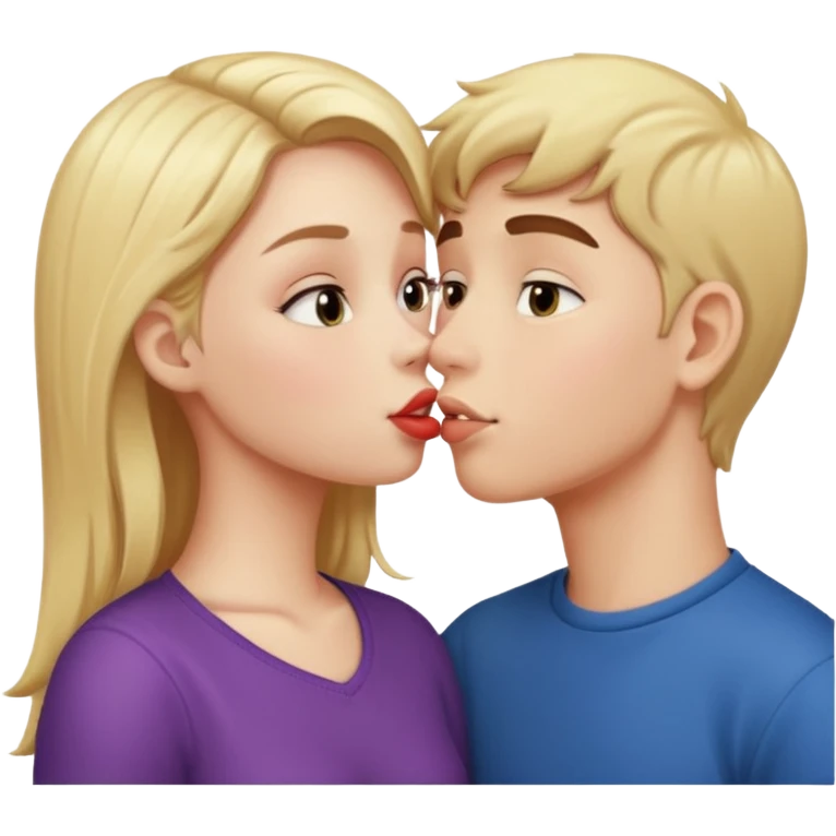 girl kissing a boy  emoji