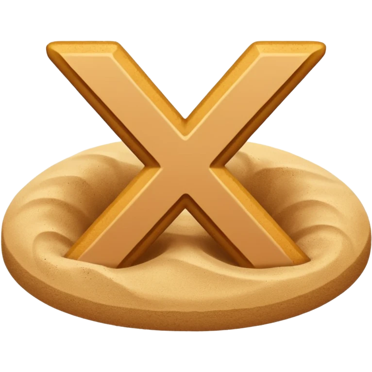 a sand themed correct mark emoji