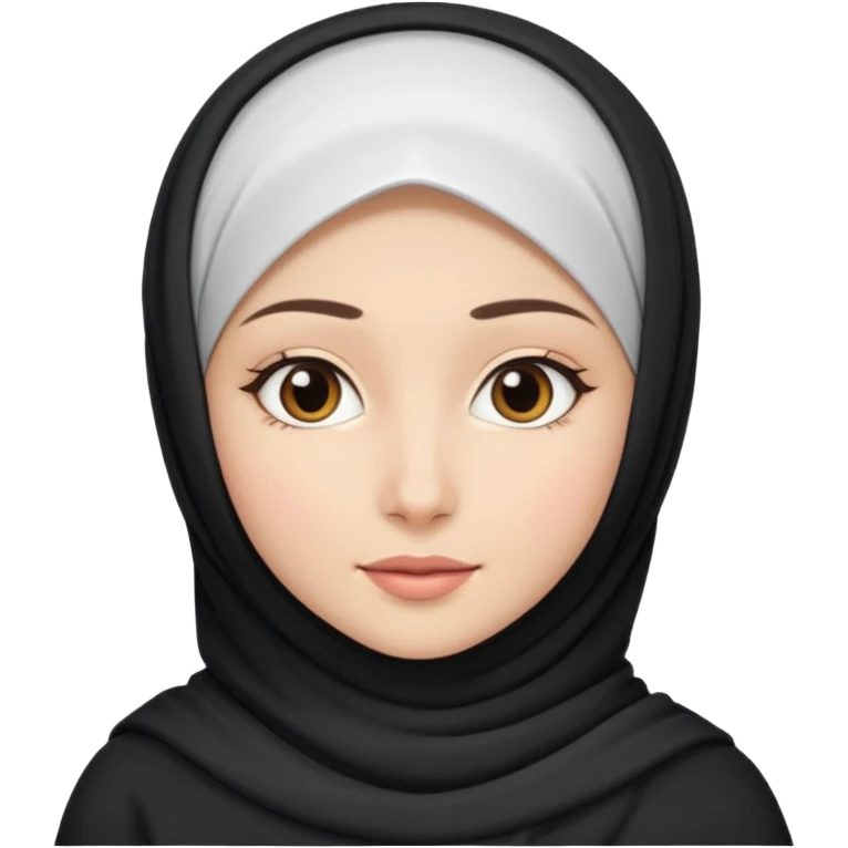 Hijab white dres emoji