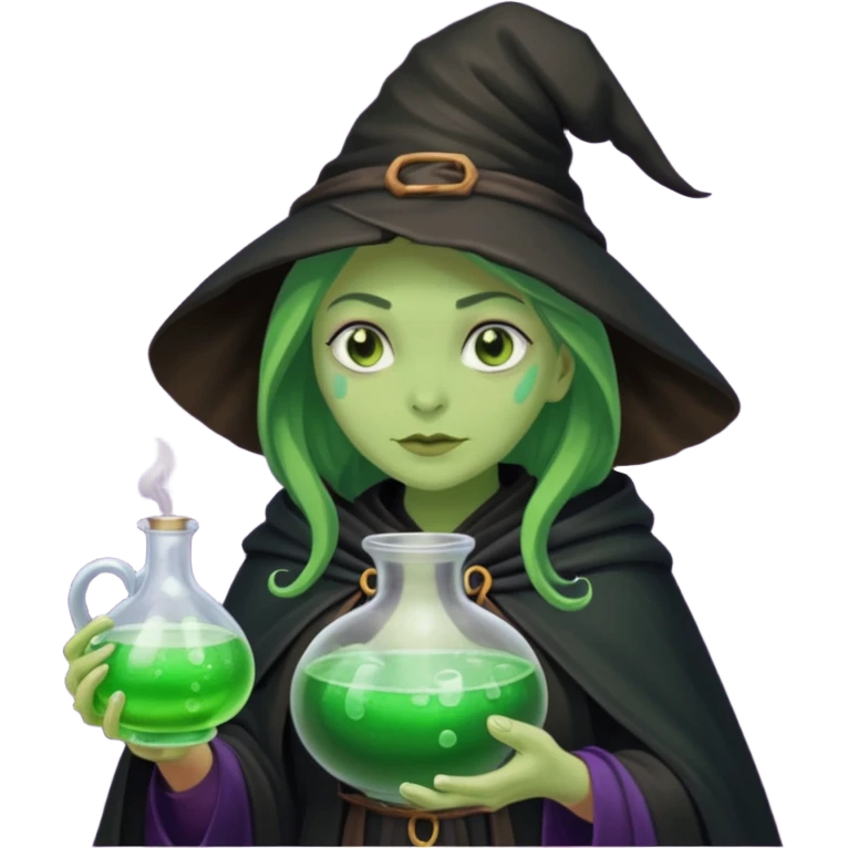 green witch cooking potion emoji