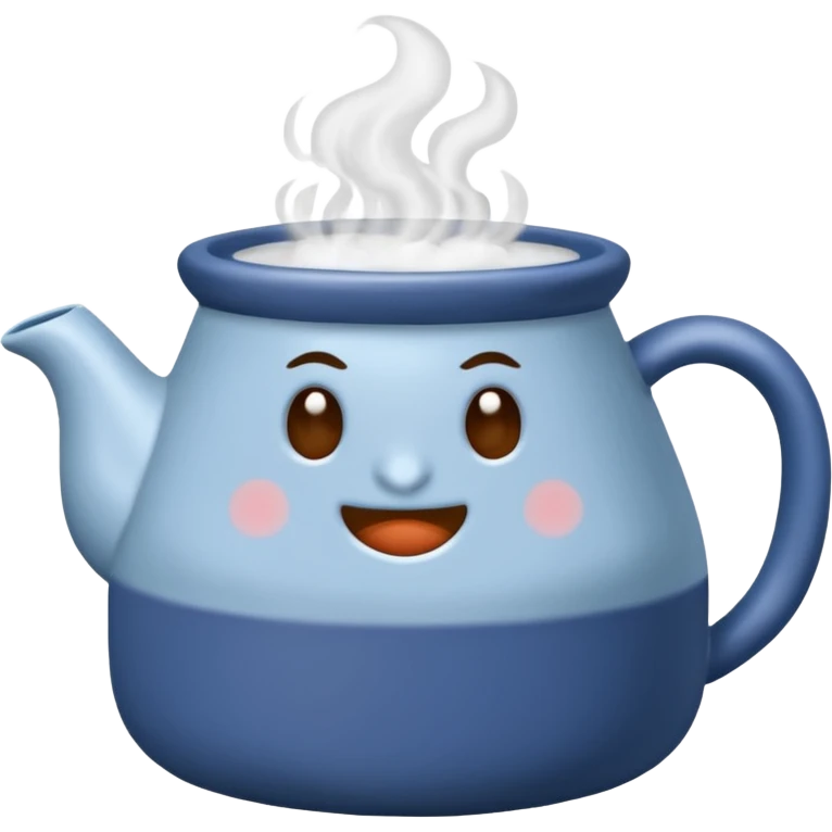 кружка чая и от нее идет пар в днском стиле emoji
