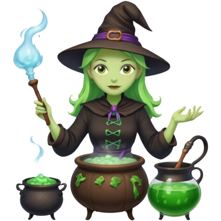 green witch cooking potion emoji
