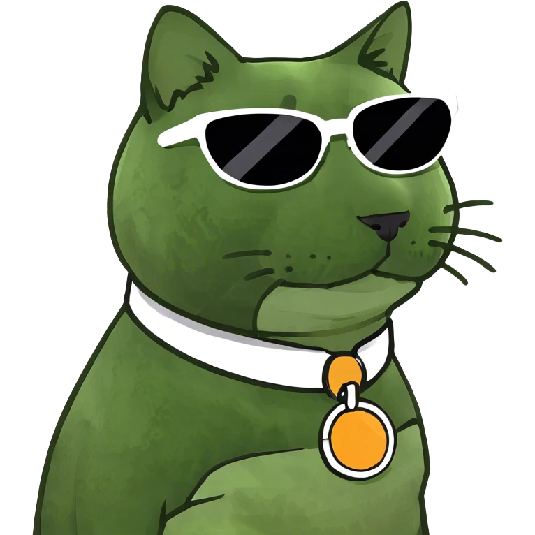 Cat with sunglasses emoji