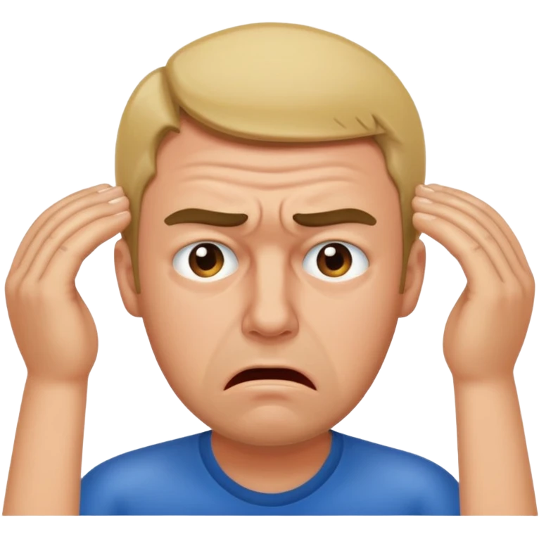 Overwhelmed man emoji