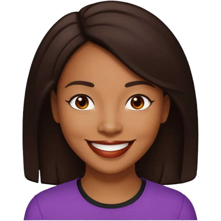 Rozonda Chilli Thomas with long dark brown hair emoji