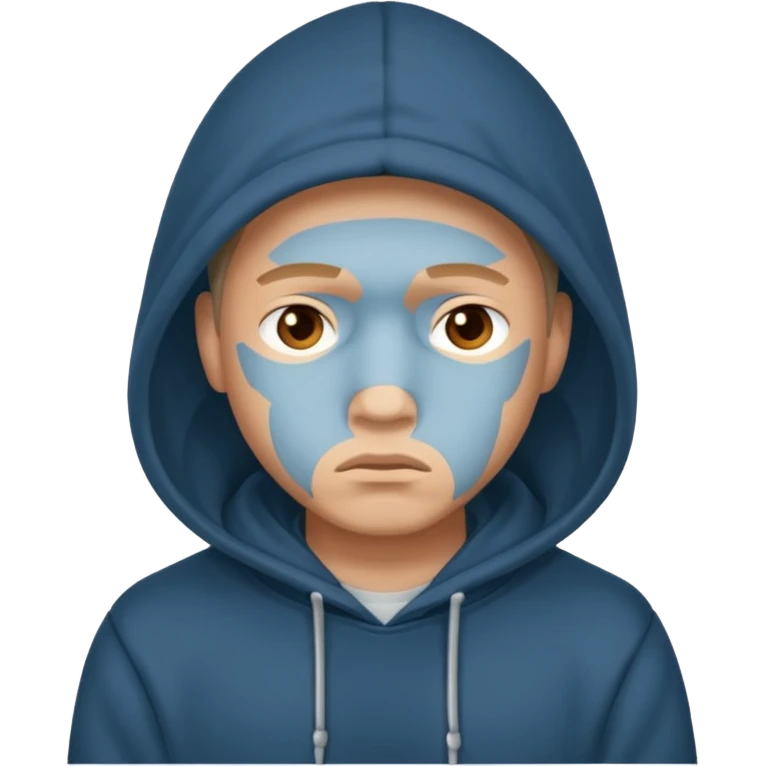 men with hoodie sad emoji