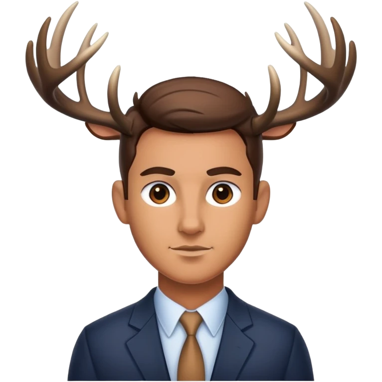 fbi agent with deer antlers  emoji