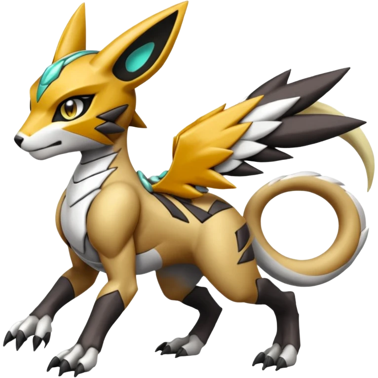Meloetta-Renamon-Wargreymon-Protogen-Pokémon-Digimon-Fakémon-fusion-hybrid-creature emoji