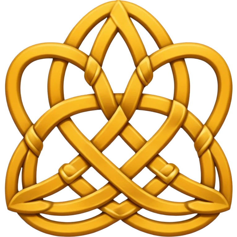 White Celtic trinity knot emoji