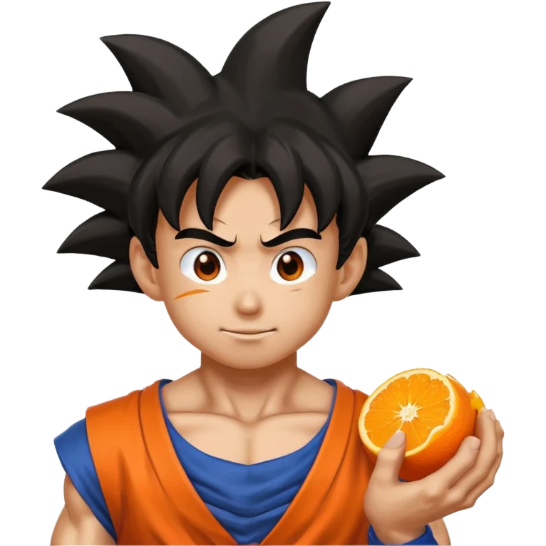 combine a fruit and goku emoji