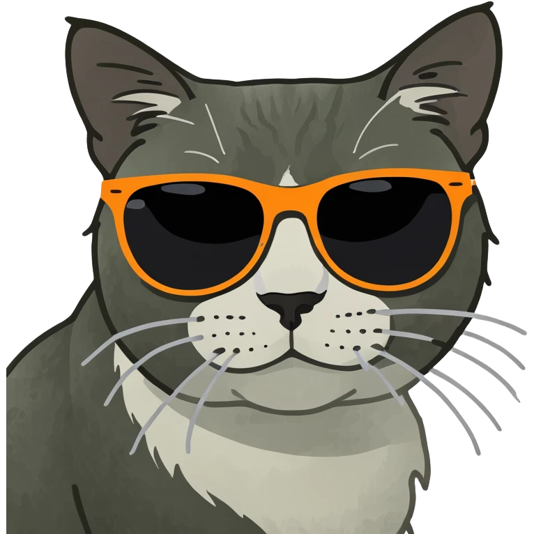 Cat with sunglasses emoji