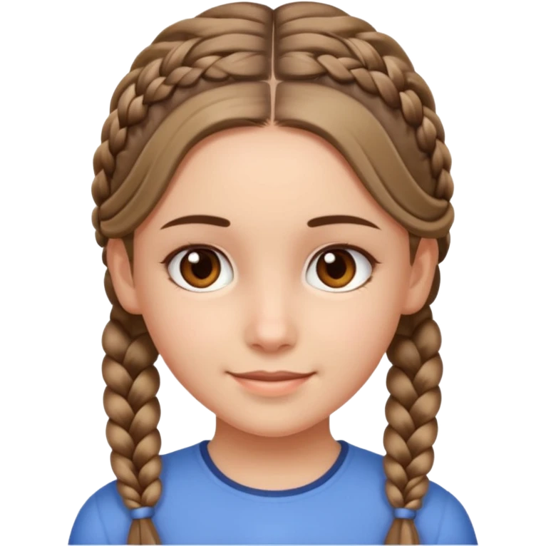Girl with twin braids emoji
