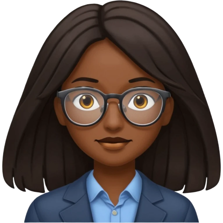 with long hair and darker with glasses emoji