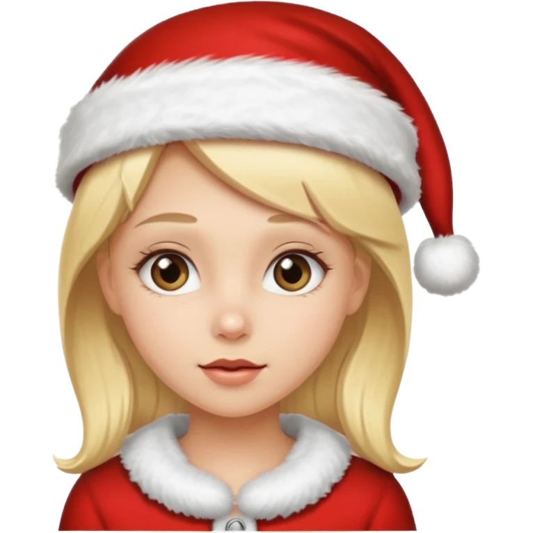 Blondie girl santa clauss emoji