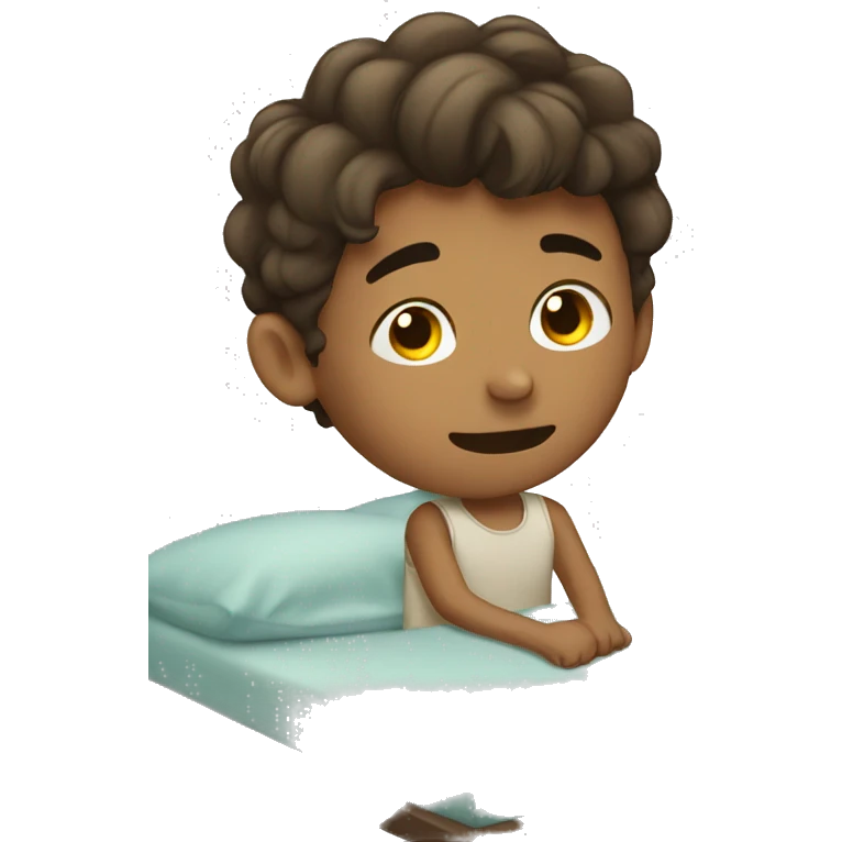 Boy with bed emoji