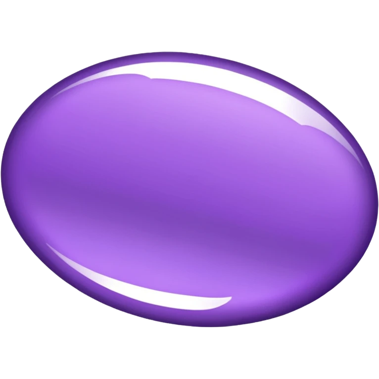 metallic purple oval shape emoji