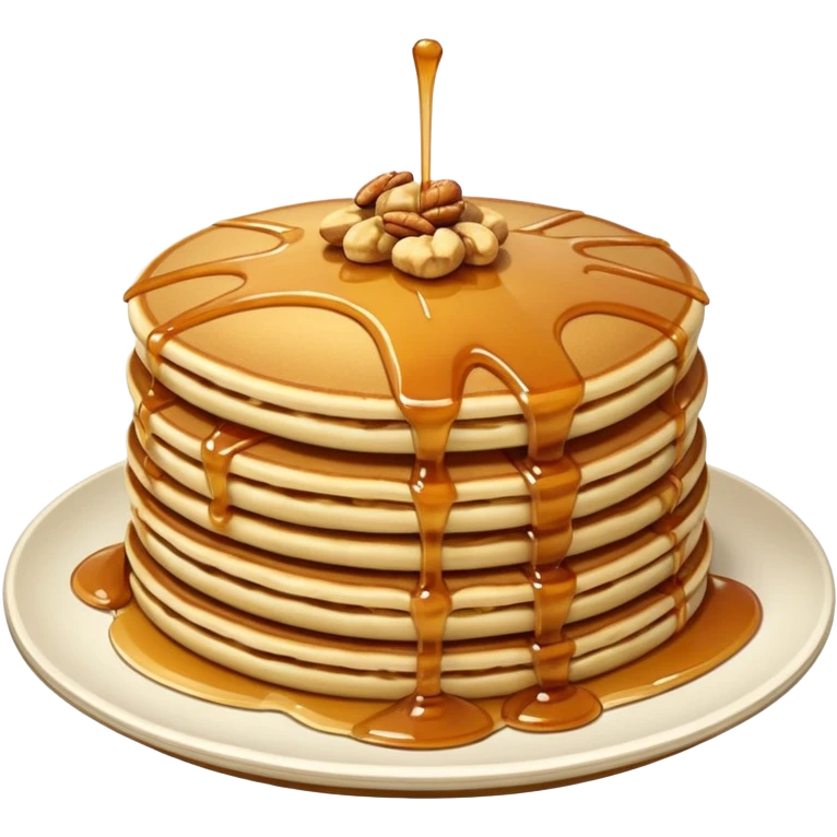 pancakes with caramel and nuts emoji