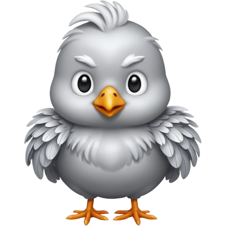 silver little chicken emoji