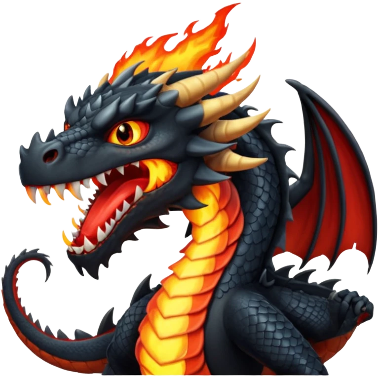 black angry dragon emoji