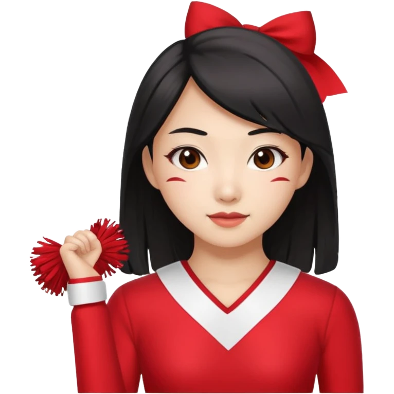 cheer leader dress, asian emoji