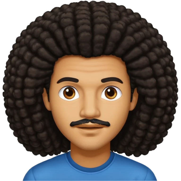Bobby DeBarge (1956-1995) with long dark brown afro hair emoji