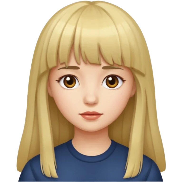 girl with bangs and long hair emoji
