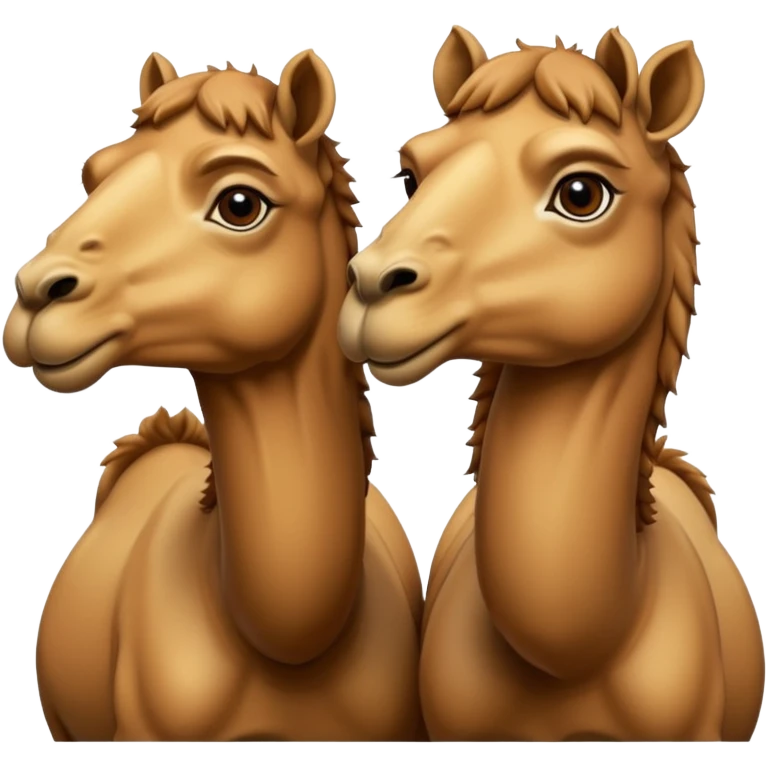 High resolution camels without fur emoji
