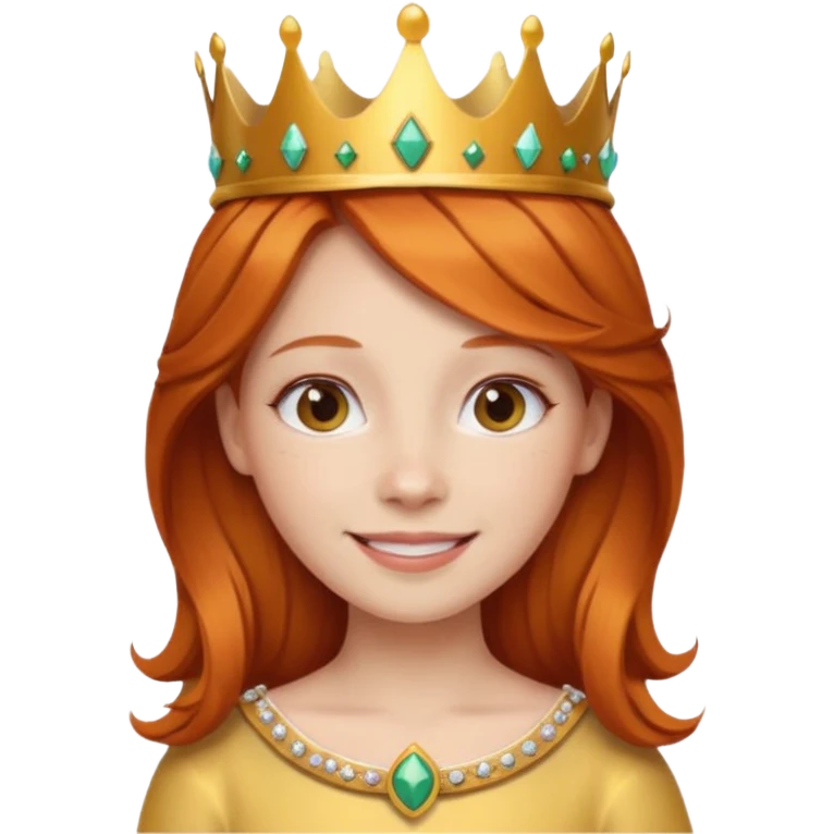 Рыжая Девочка в короне  emoji