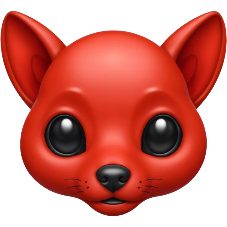 red alien dog face emoji