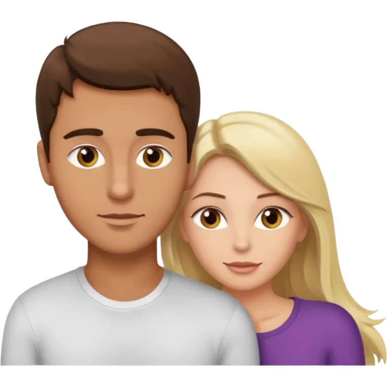 Light brown brunette man having sex with white blonde woman hazel eyes  emoji